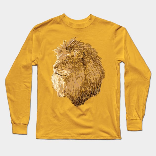 Lion in Dots Long Sleeve T-Shirt by leslieharris372